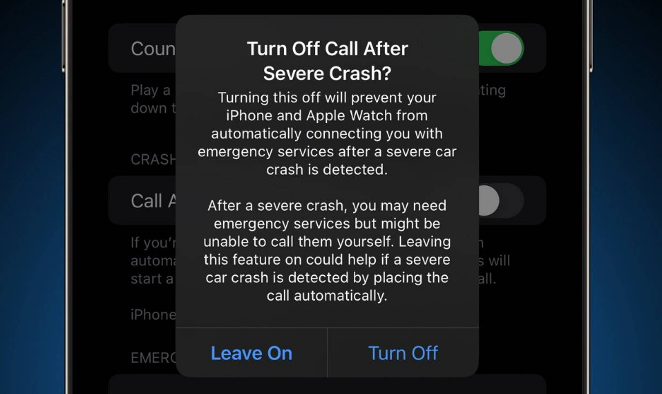 木里苹果14维修分享 iPhone 14 和 Apple Watch 上关闭崩溃检测 